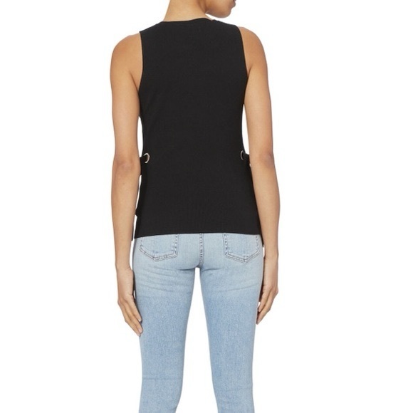 INTERMIX Top Black Leigh Grommet Sleeveless Size Small‎ - Picture 2 of 9